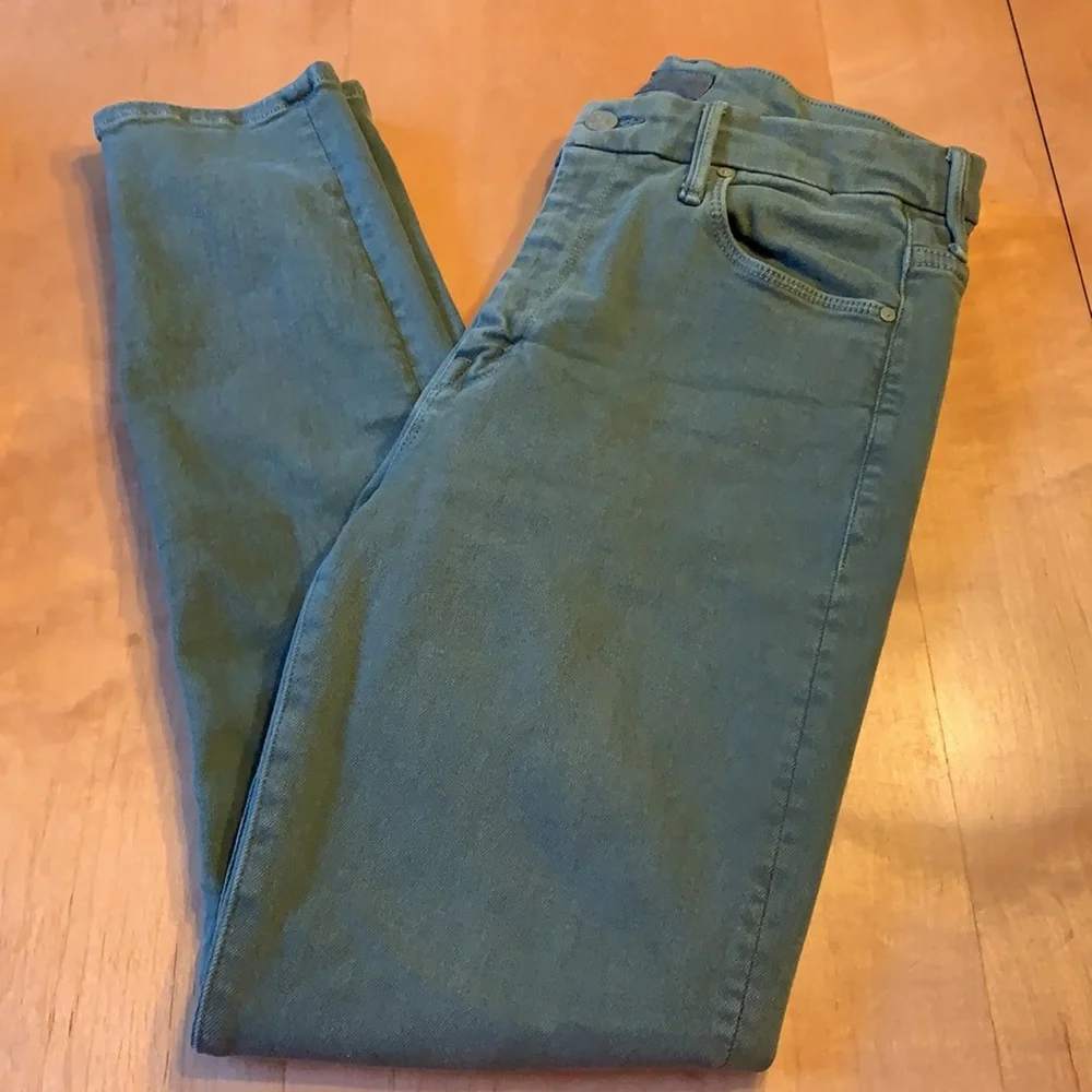 MOTHER High Rise Green Jeans - Picture 9 of 9